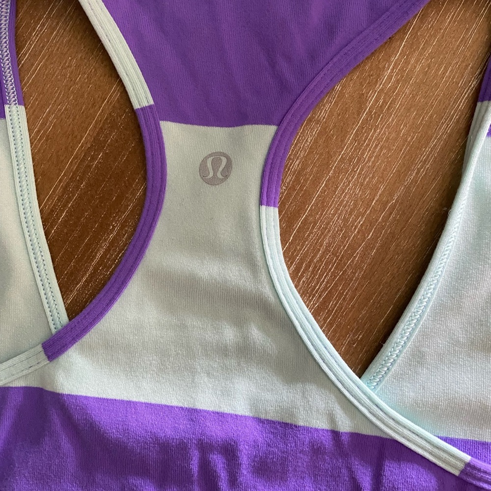 Lululemon tank top purple and teal size 6